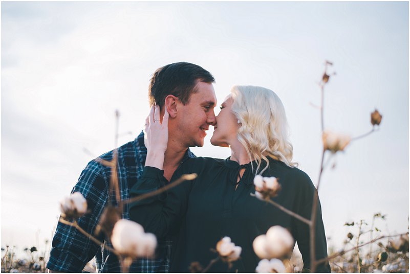 cotton field engagement pictures