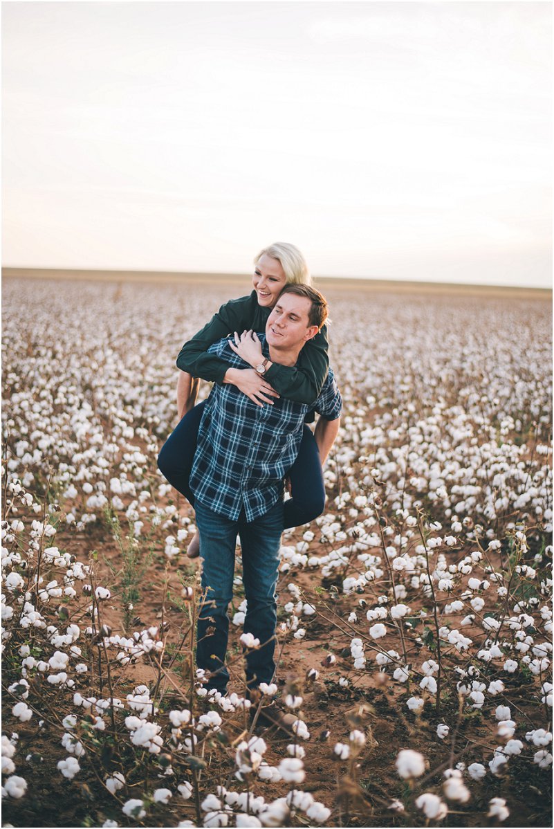 cotton field engagement pictures