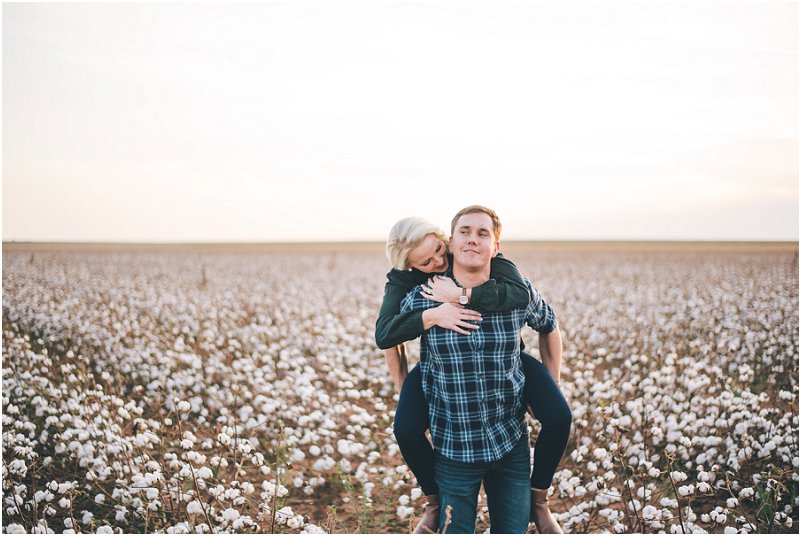 cotton field engagement pictures