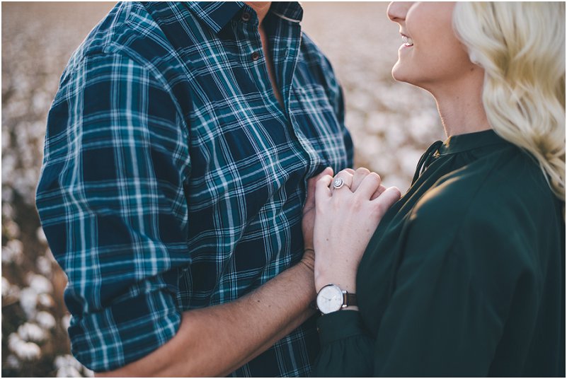 cotton field engagement pictures