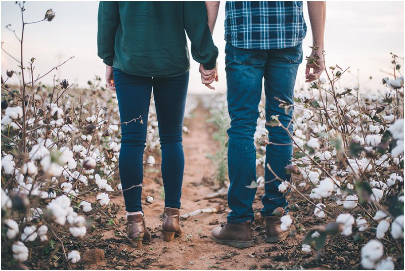 cotton field engagement pictures