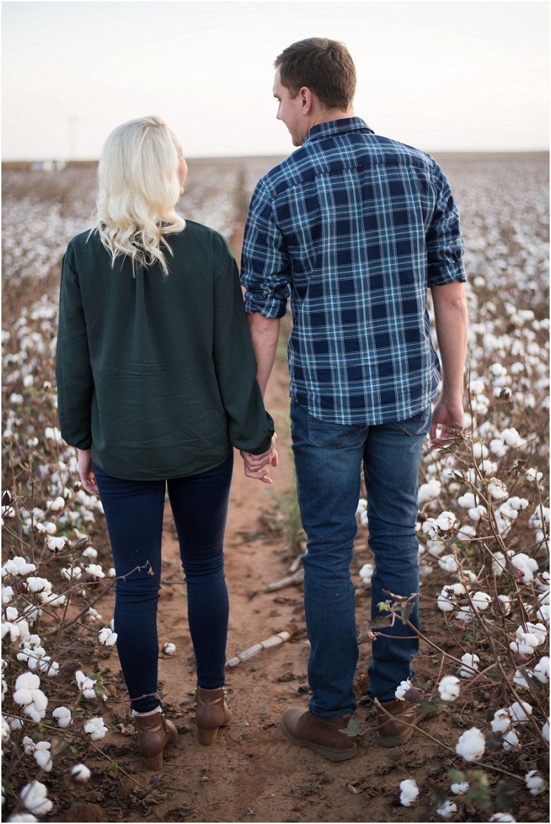 cotton field engagement pictures