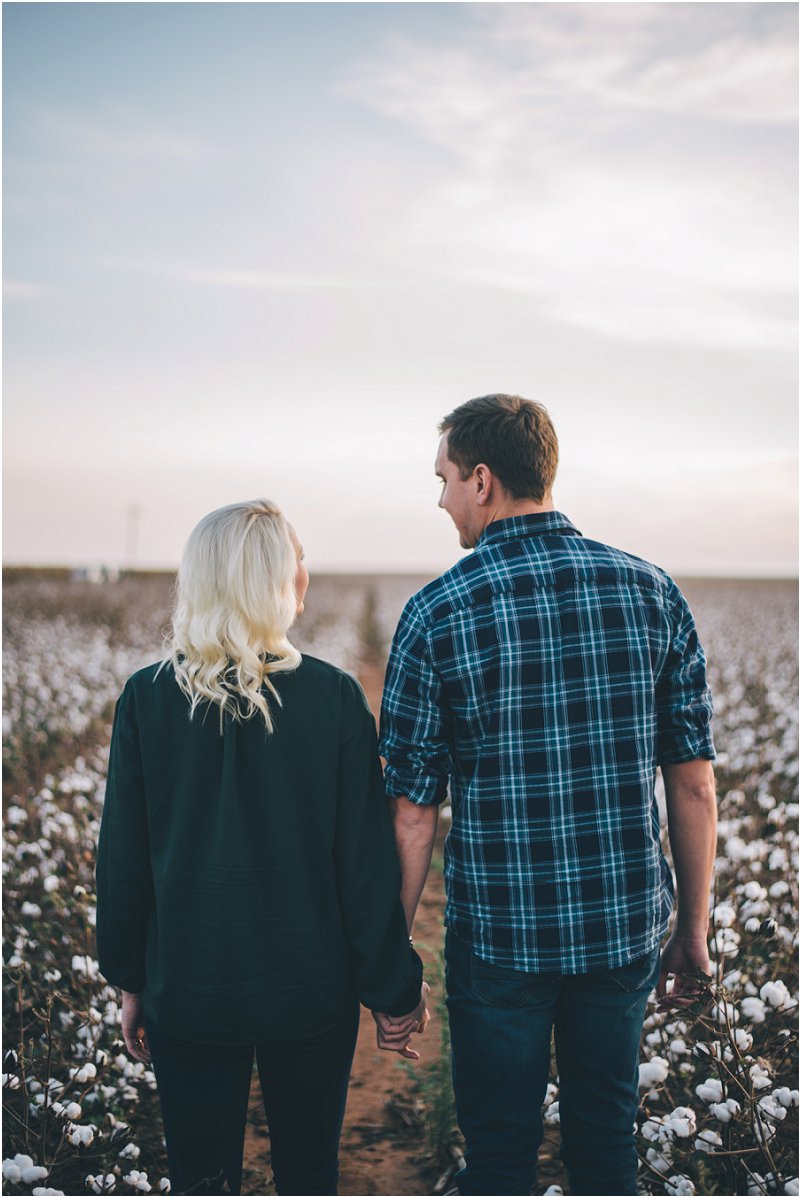 cotton field engagement pictures