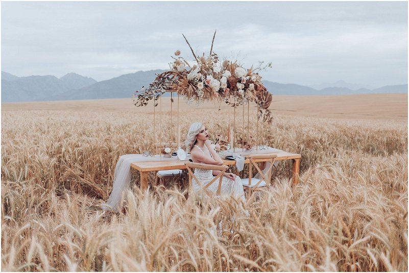 wheat fields wedding inspiration