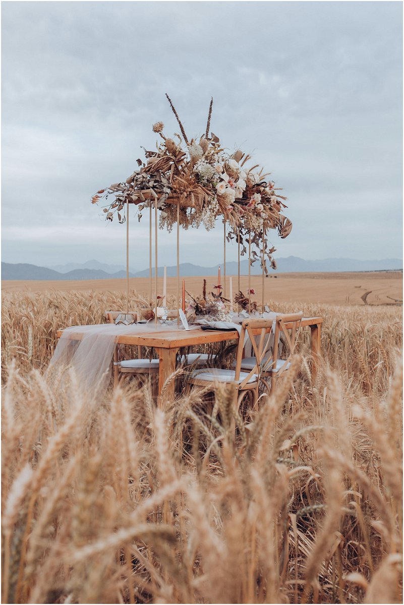 wheat fields wedding inspiration