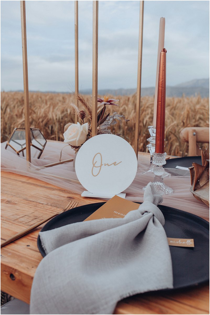 wheat fields wedding inspiration