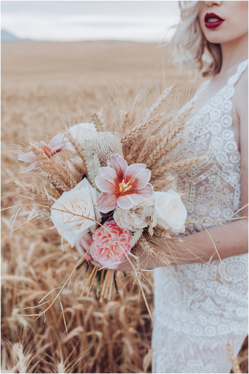 wheat fields wedding inspiration