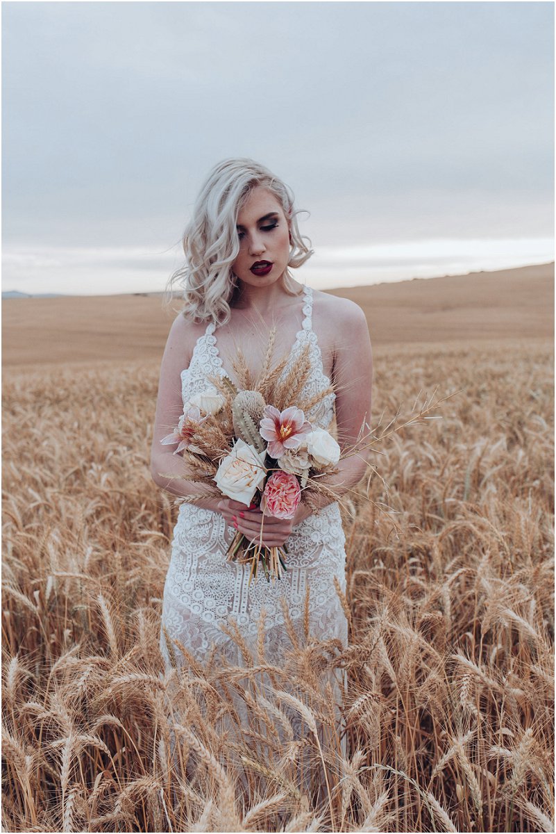 wheat fields wedding inspiration