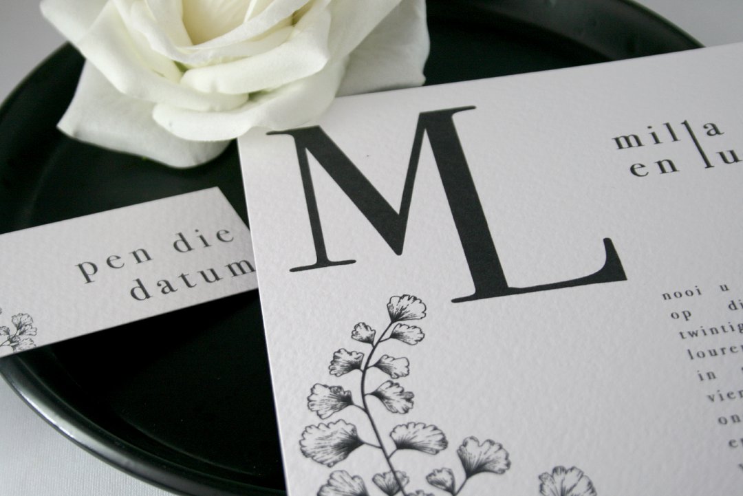 Black & White elegant wedding stationery