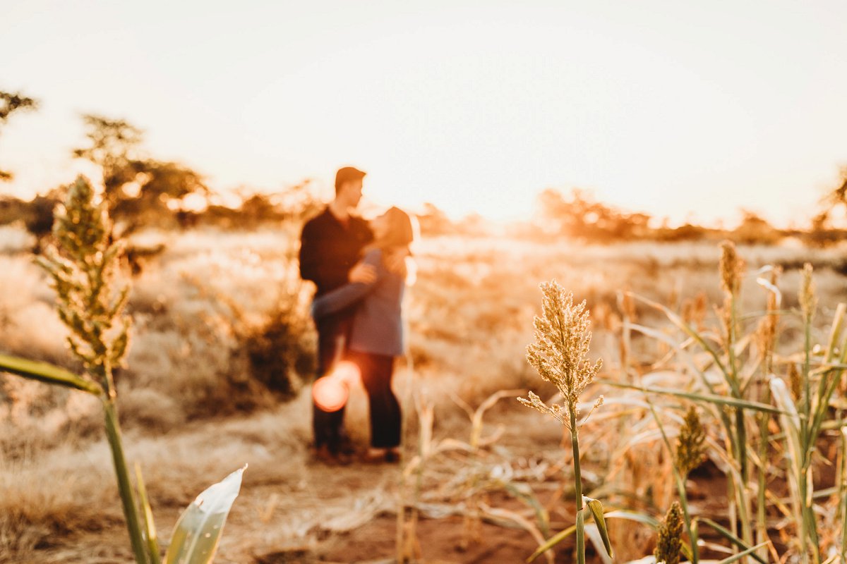 couple photoshoot on a dirt road