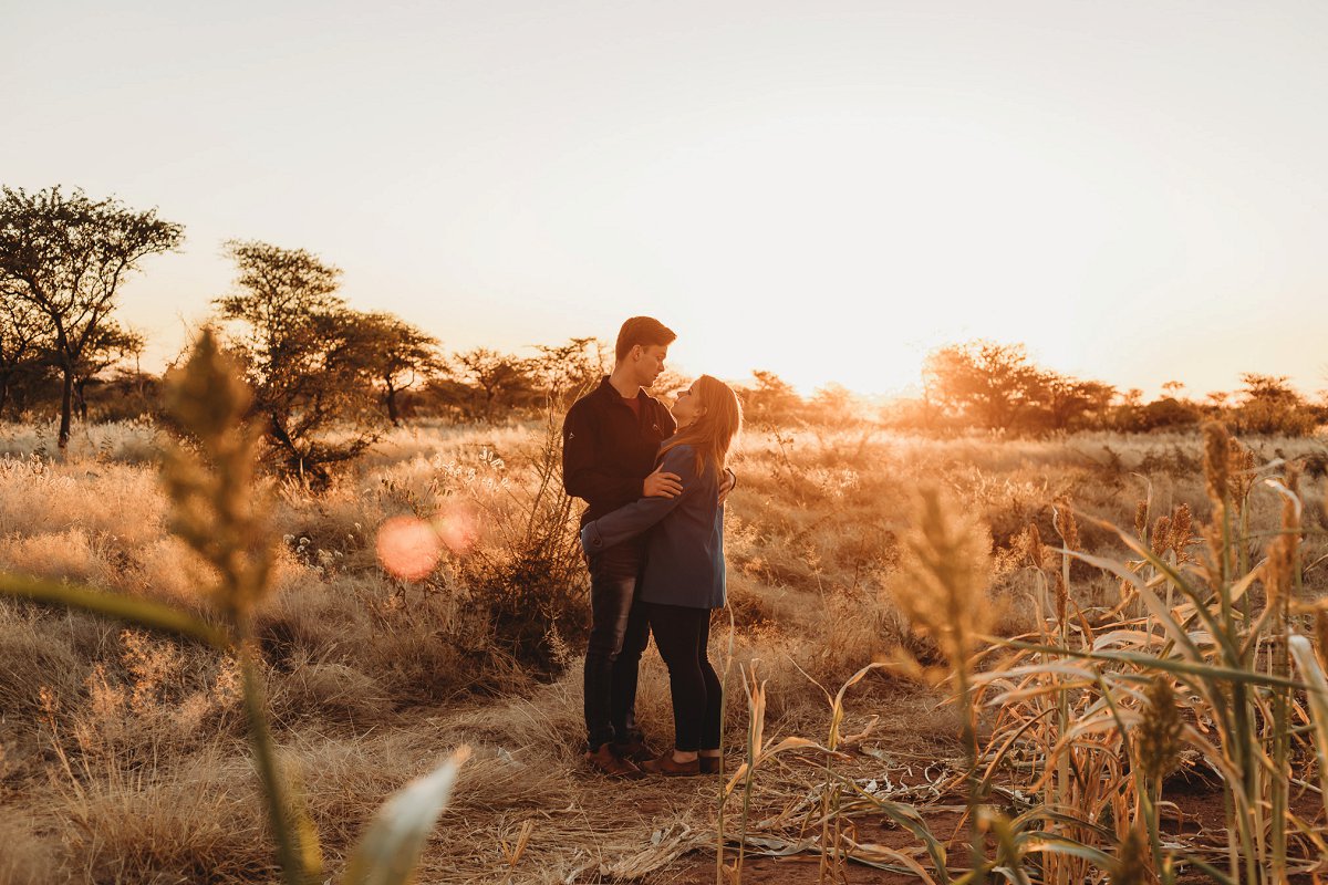 couple photoshoot on a dirt road