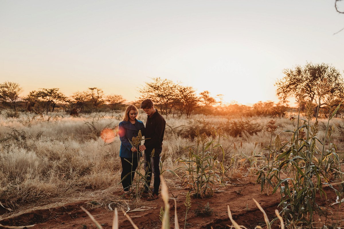 couple photoshoot on a dirt road