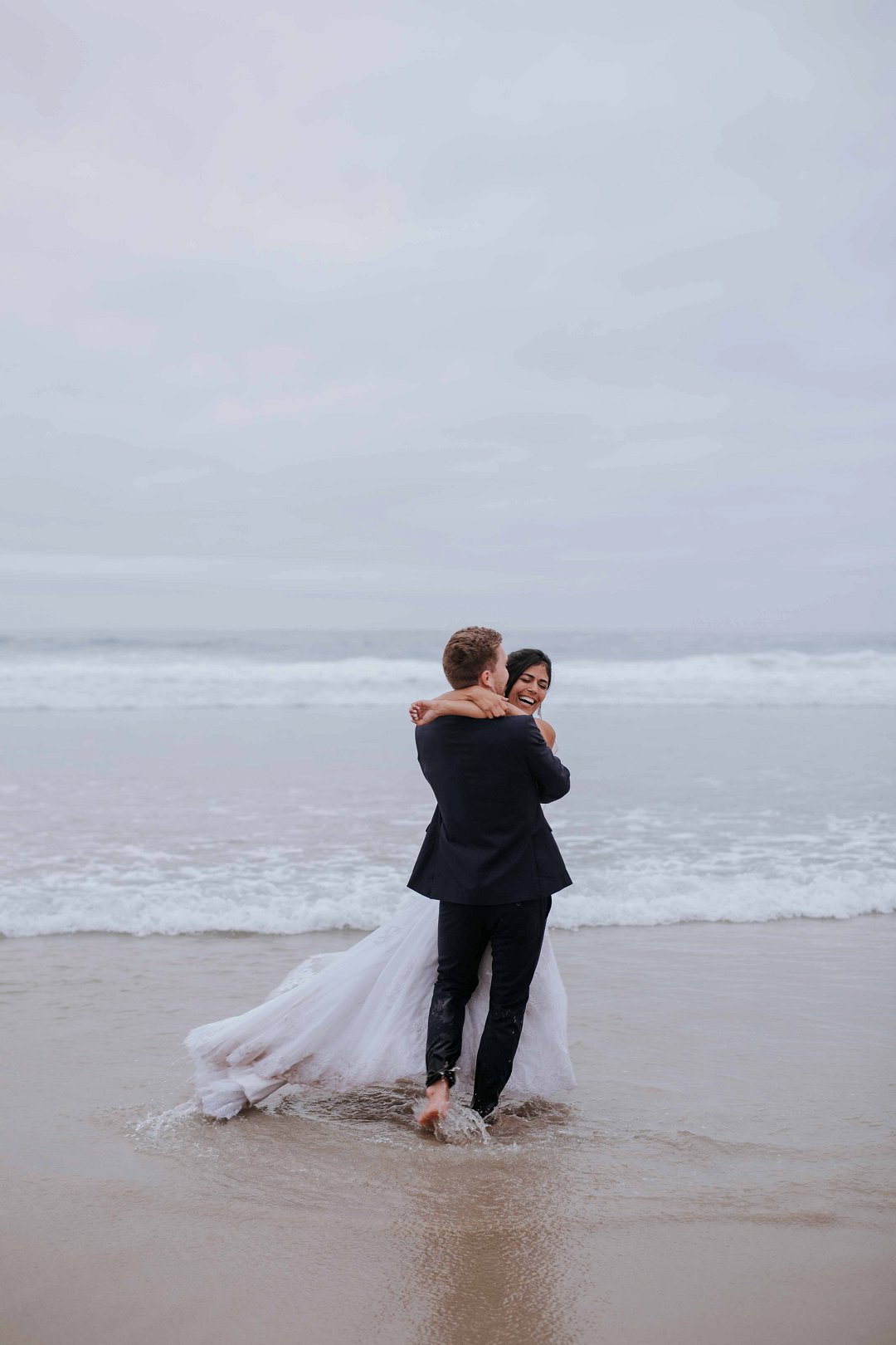 west coast beach wedding