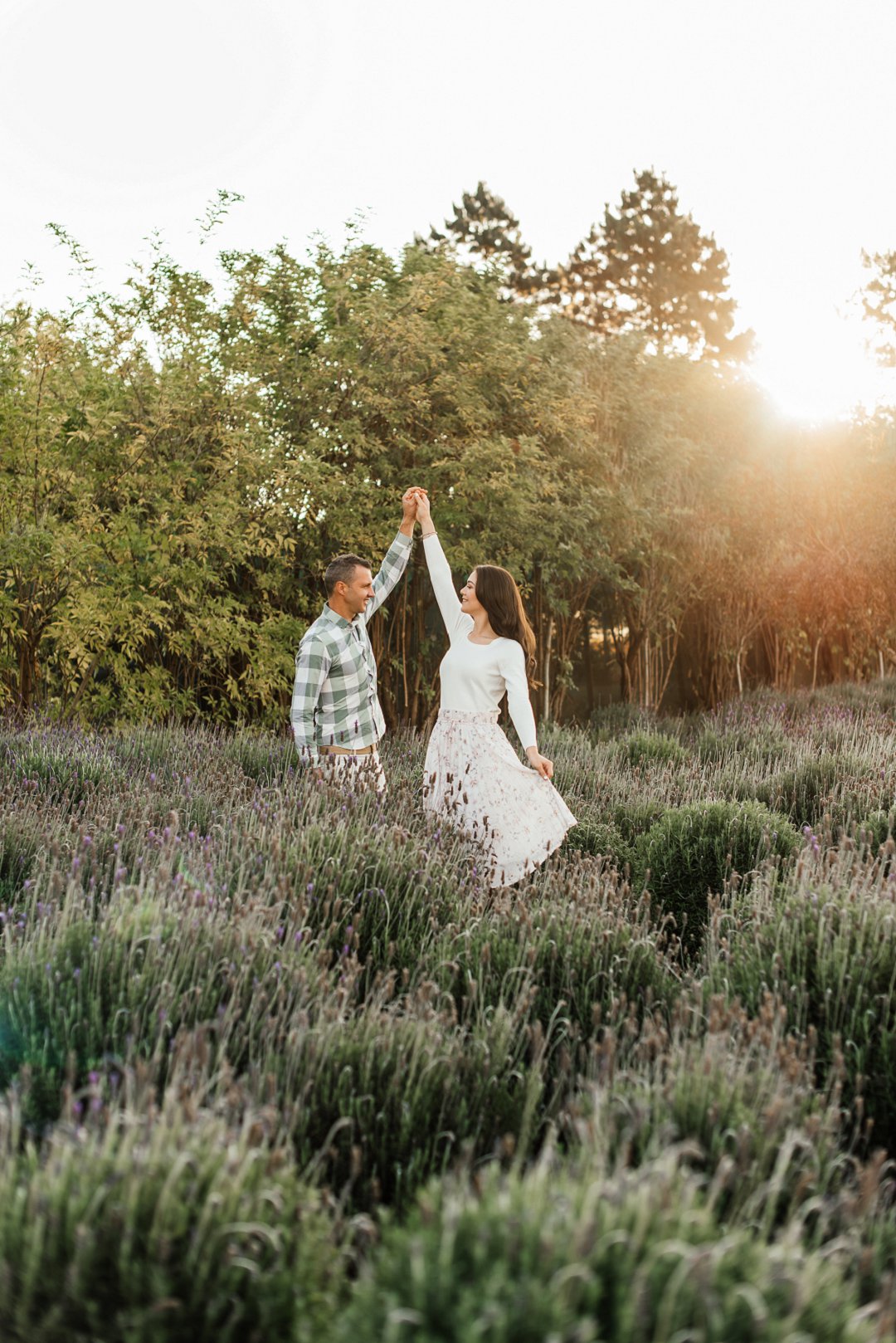 lavender field engagement shoot