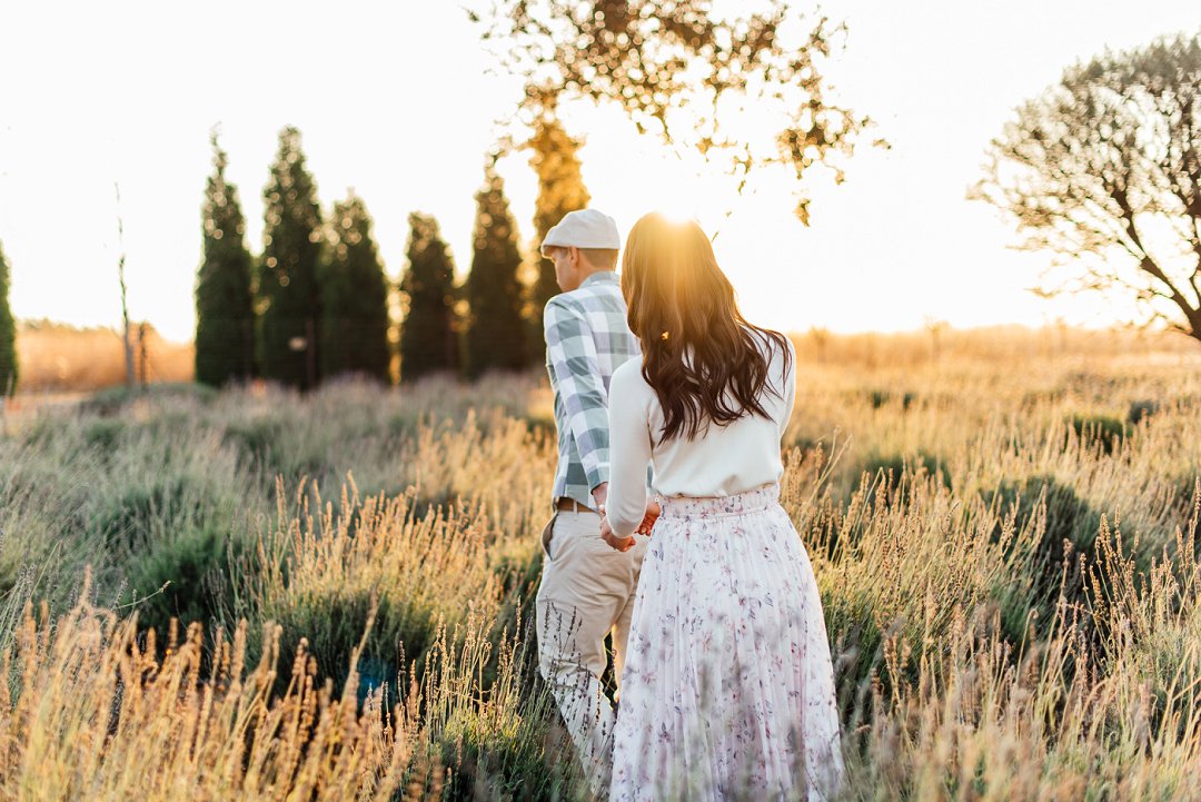 lavender field engagement shoot