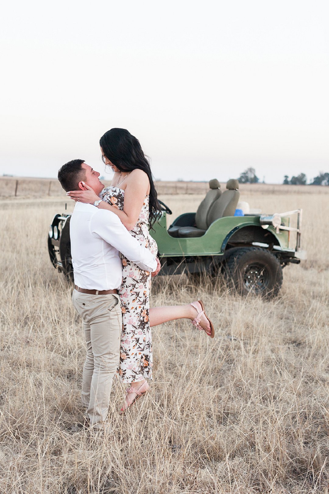 a safari themed engagement shoot