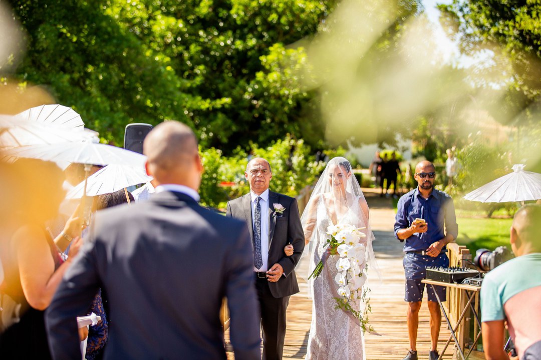 wedding ceremony at au de hex in Wellington Cape Town