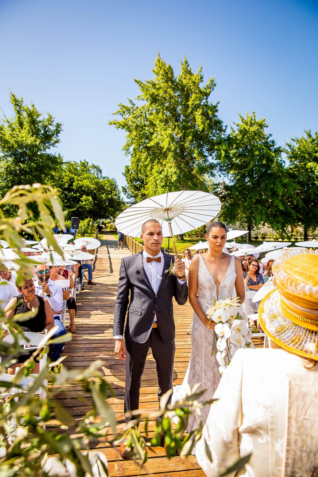 wedding ceremony at au de hex in Wellington Cape Town