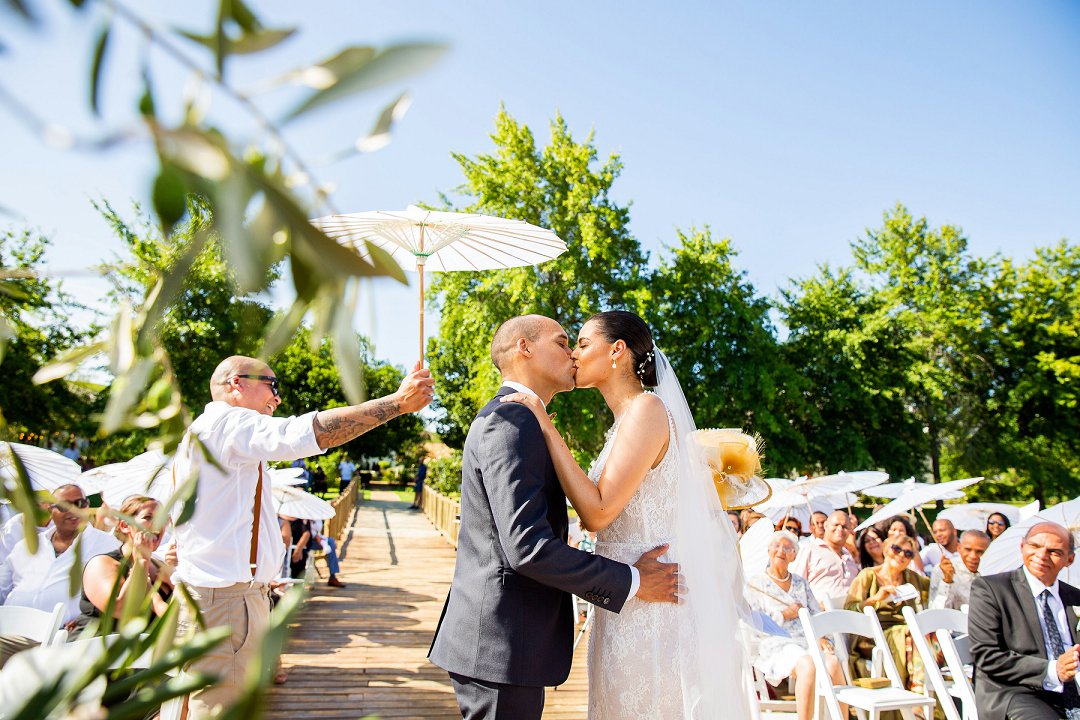 wedding ceremony at au de hex in Wellington Cape Town