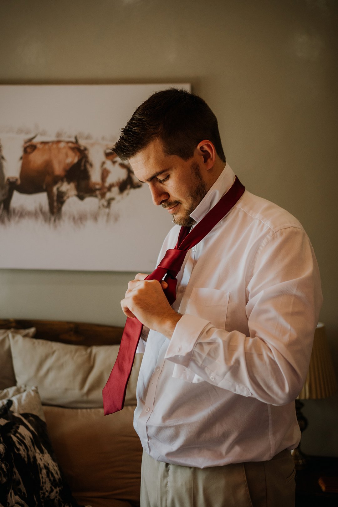 groom getting ready photos