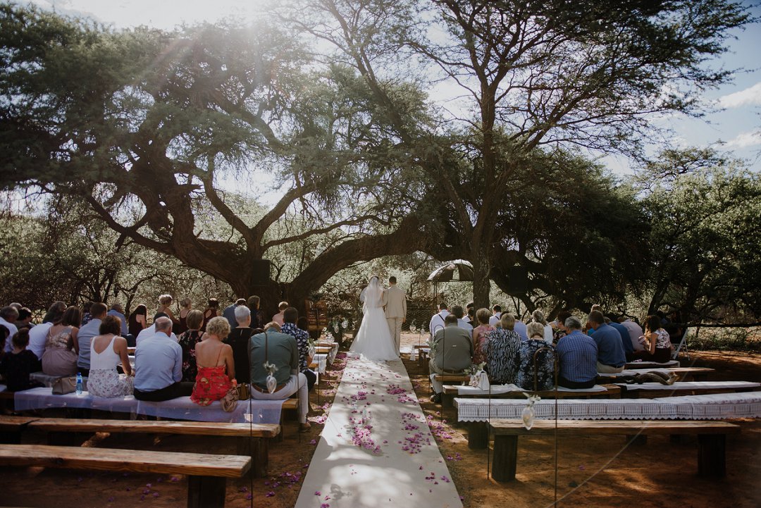 open air wedding chapel under a big tree