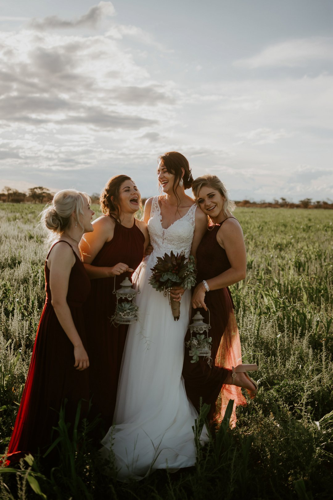 Bride and groom with bridal party