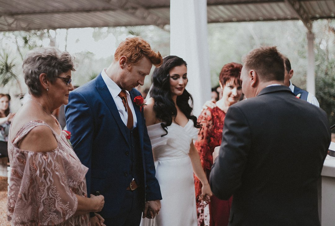 wedding ceremony at de harte wedding venue